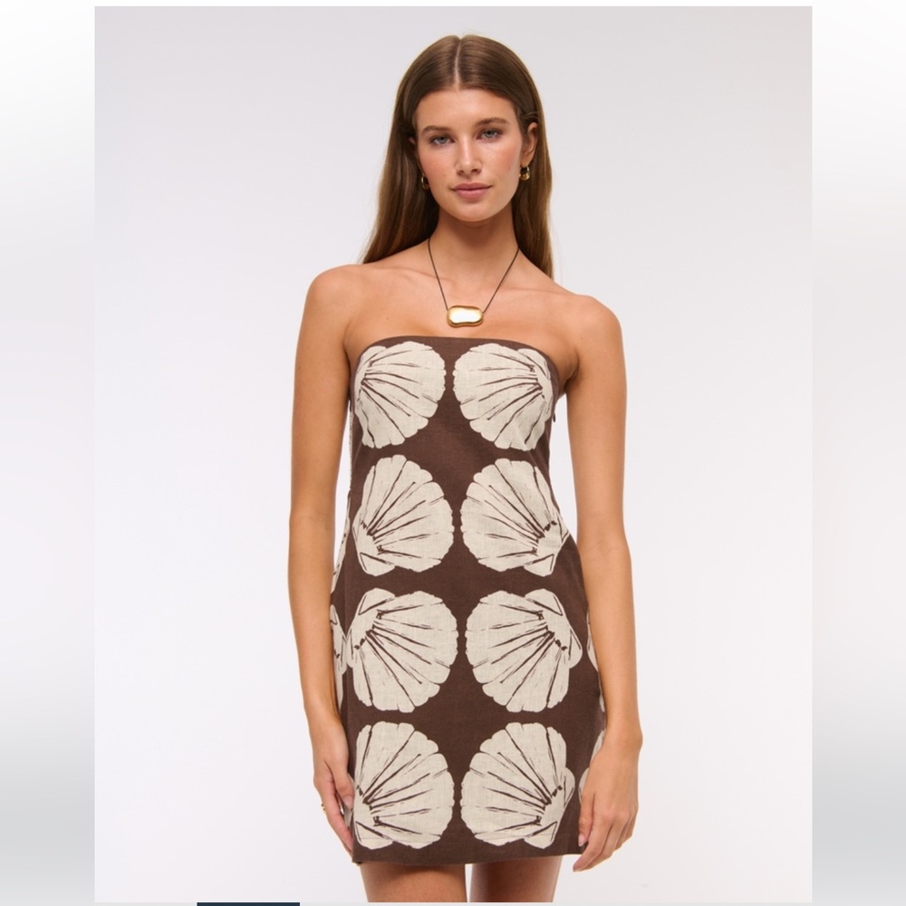 Abercrombie & Fitch Scarlett Linen Blend Dress